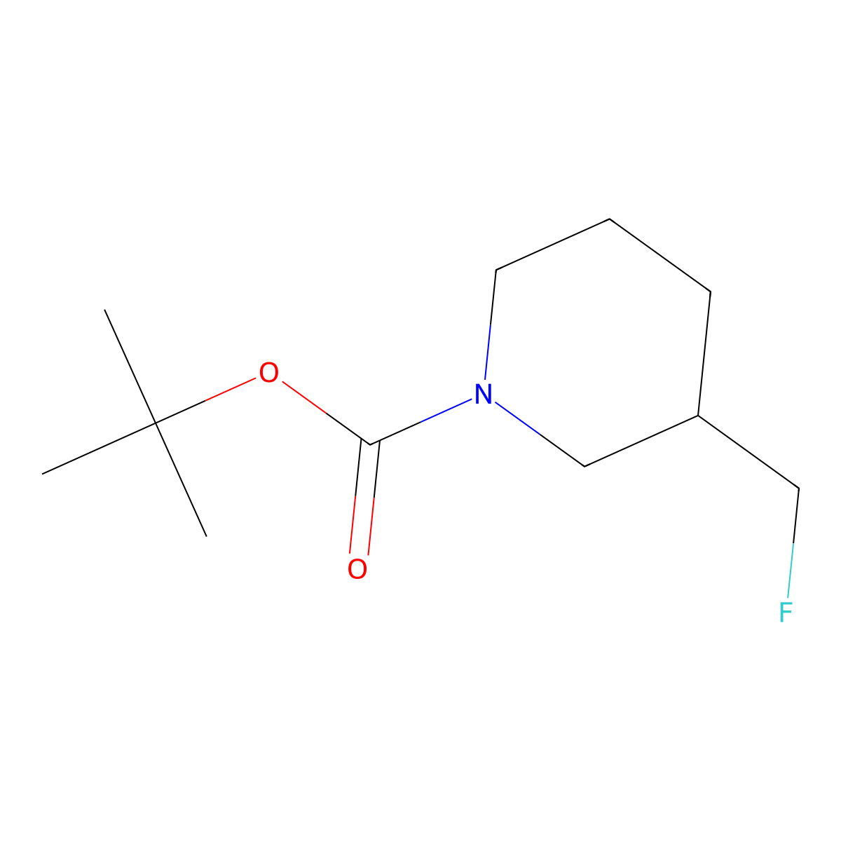 tert-Butyl 3-(fluoromethyl)piperidine-1-carboxylate molecular structure, CAS 169751-00-2