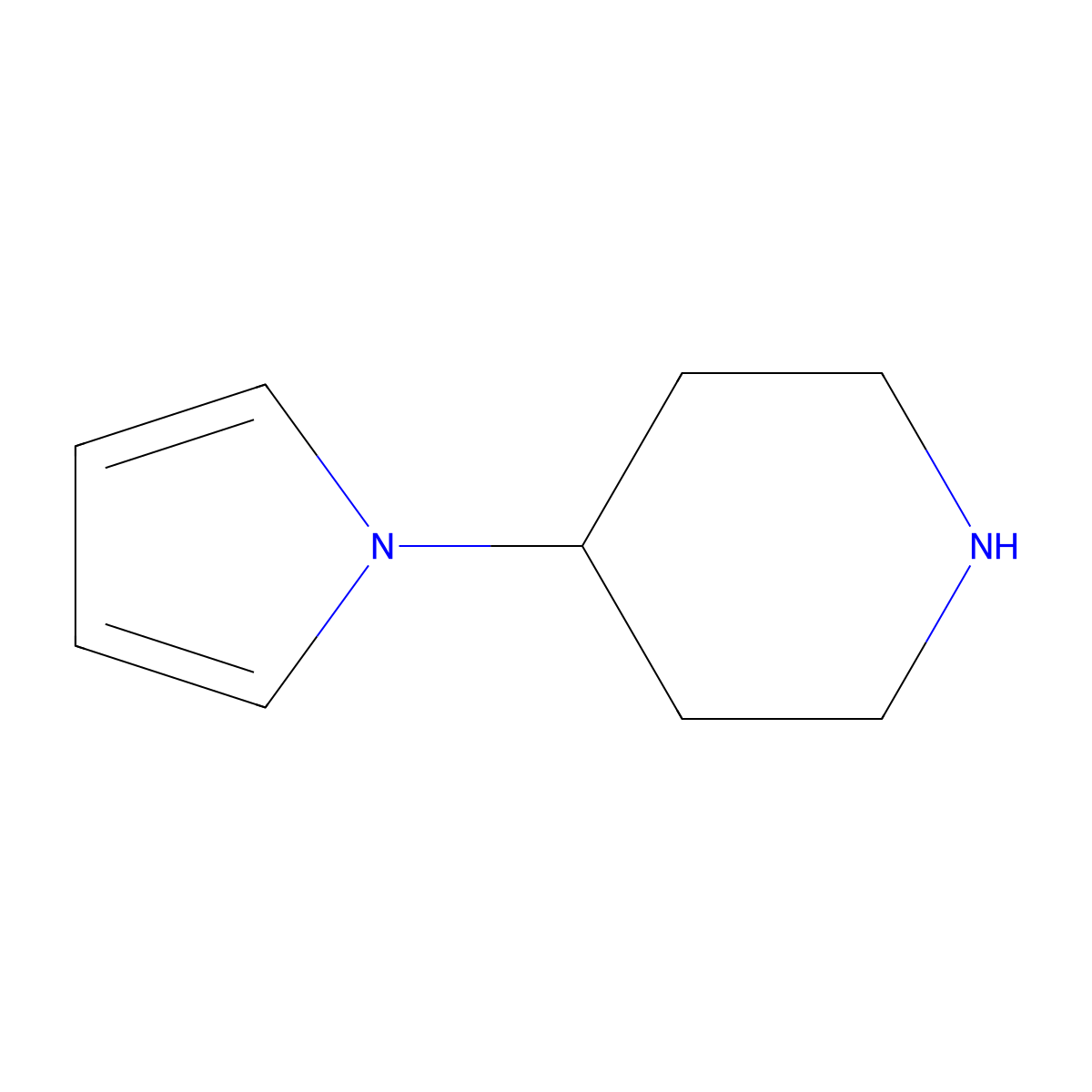 4-(1H-pyrrol-1-yl)piperidine molecular structure, CAS 169751-01-3