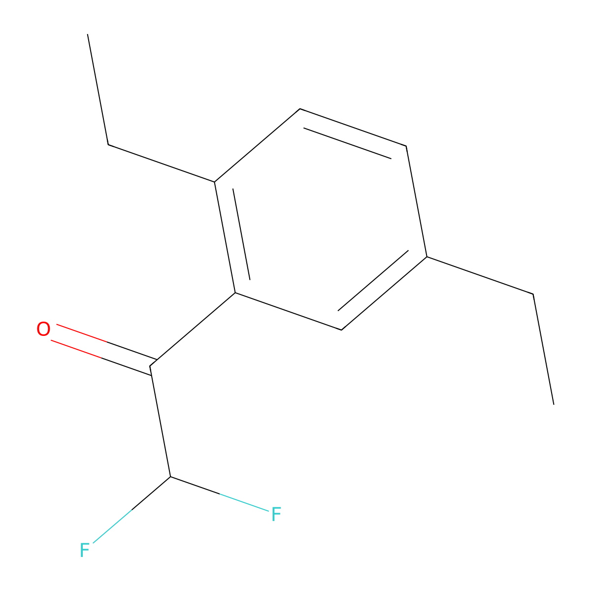 1-(2,5-Diethylphenyl)-2,2-difluoroethanone molecular structure, CAS 1697530-54-3