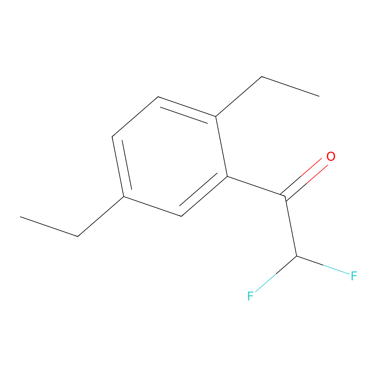 1-(2,5-Diethylphenyl)-2,2-difluoroethanone molecular structure, CAS 1697530-54-3