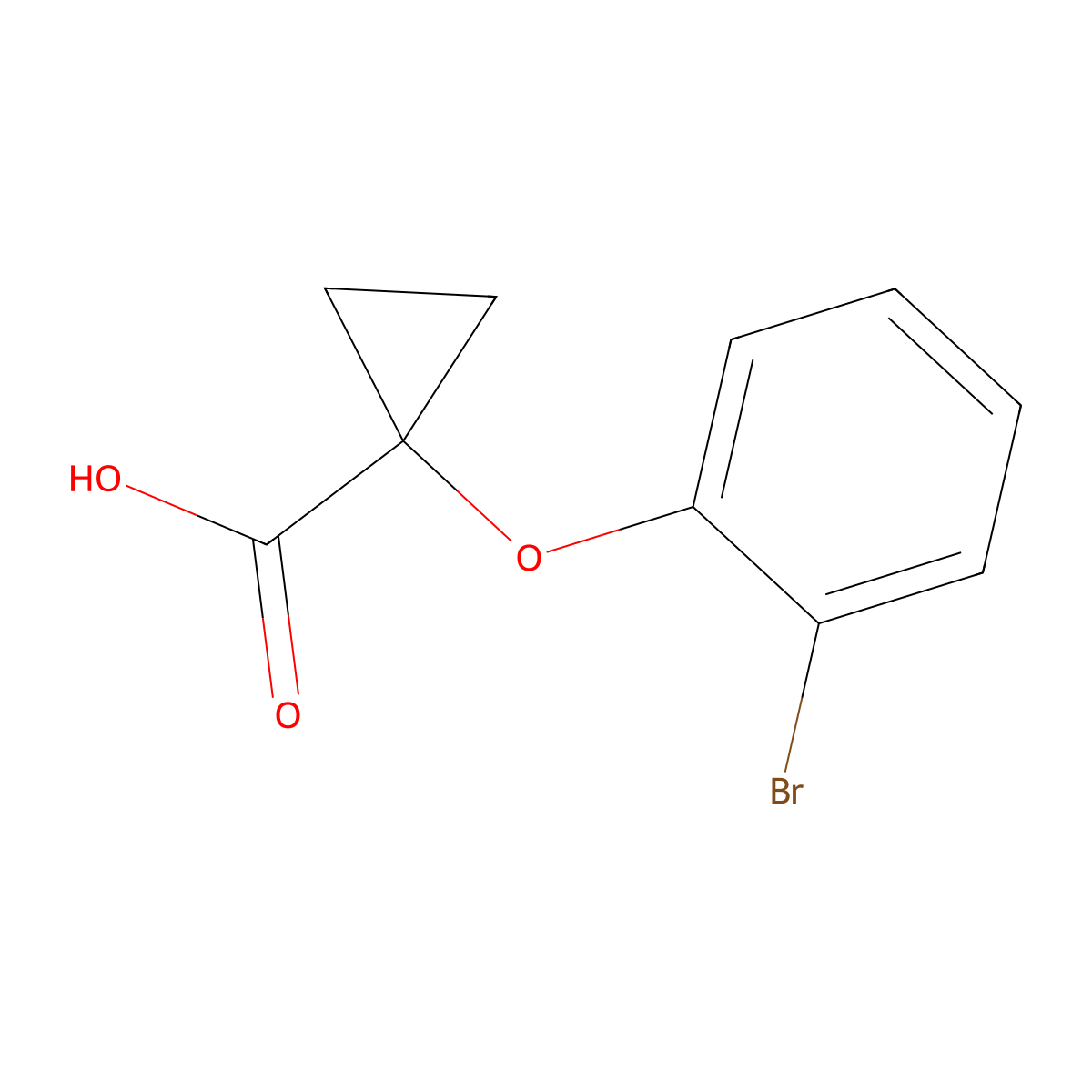 1-(2-Bromophenoxy)cyclopropane-1-carboxylic acid molecular structure, CAS 1697531-05-7