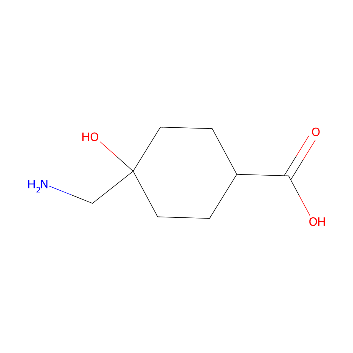 4-(Aminomethyl)-4-hydroxycyclohexane-1-carboxylic acid molecular structure, CAS 1697555-40-0