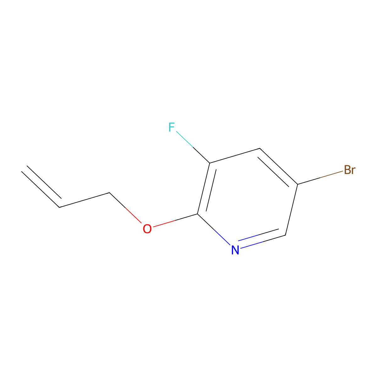 5-Bromo-3-fluoro-2-prop-2-enoxypyridine molecular structure, CAS 1697563-13-5