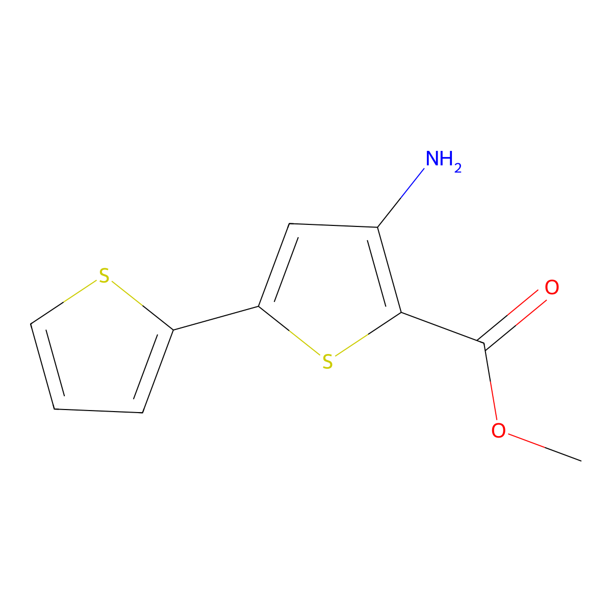 Methyl 4-amino(2,2'-bithiophene)-5-carboxylate molecular structure, CAS 169759-79-9