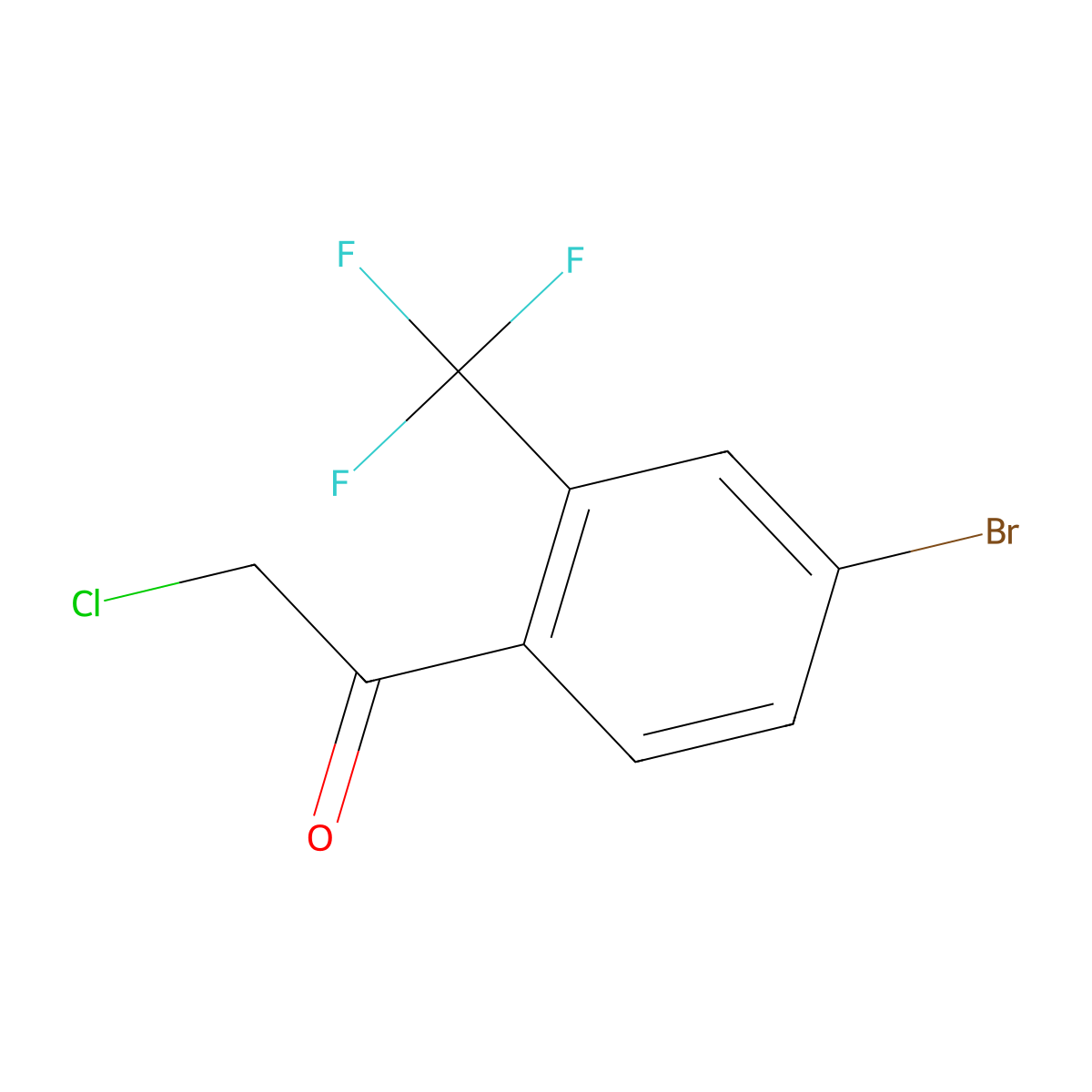 4'-Bromo-2'-(trifluoromethyl)phenacyl chloride molecular structure, CAS 1697591-57-3