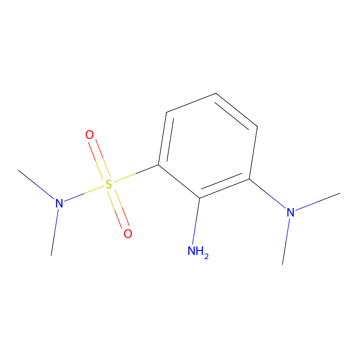2-amino-3-(dimethylamino)-N,N-dimethylbenzene-1-sulfonamide molecular structure, CAS 1697594-49-2