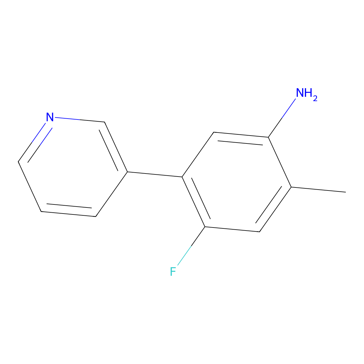 4-Fluoro-2-methyl-5-(pyridin-3-yl)aniline molecular structure, CAS 1697594-65-2