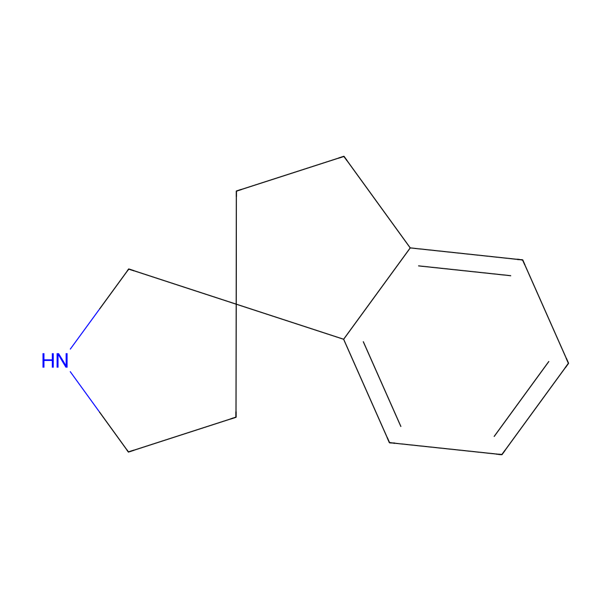 2,3-Dihydrospiro(indene-1,3'-pyrrolidine) molecular structure, CAS 16976-98-0