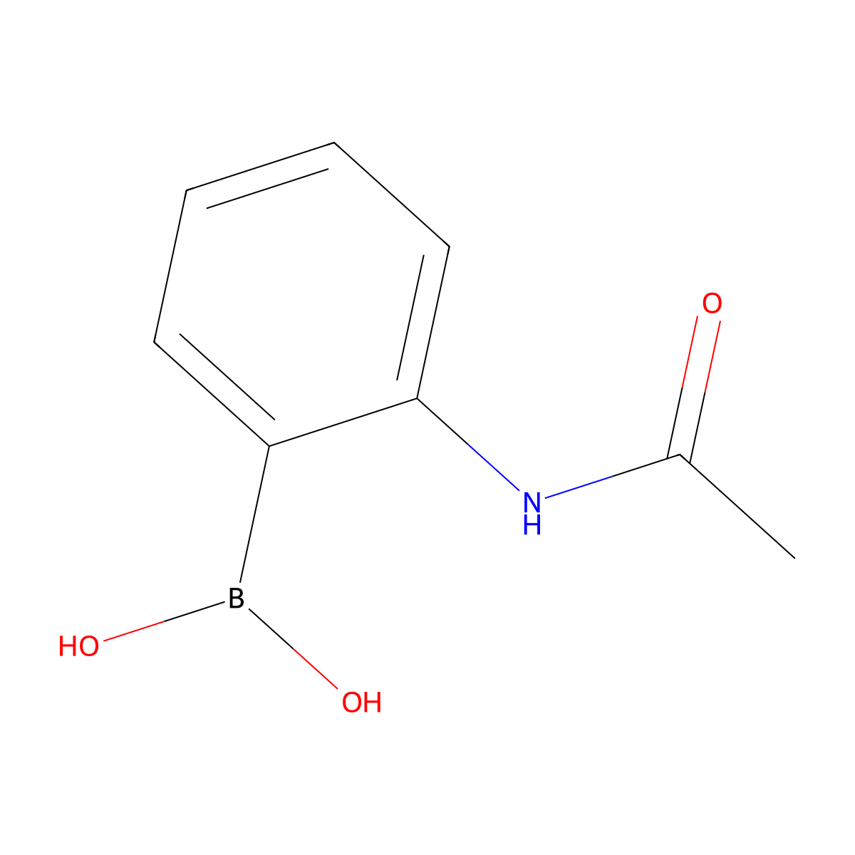 2-Acetamidophenylboronic acid molecular structure, CAS 169760-16-1