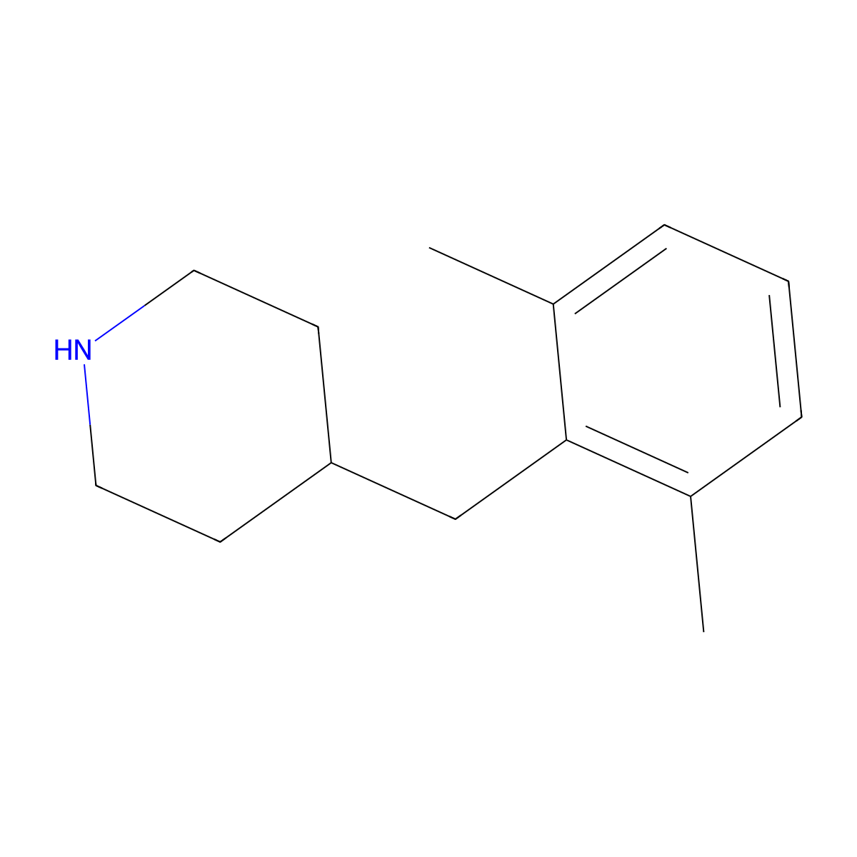 4-[(2,6-Dimethylphenyl)methyl]piperidine molecular structure, CAS 1697600-72-8