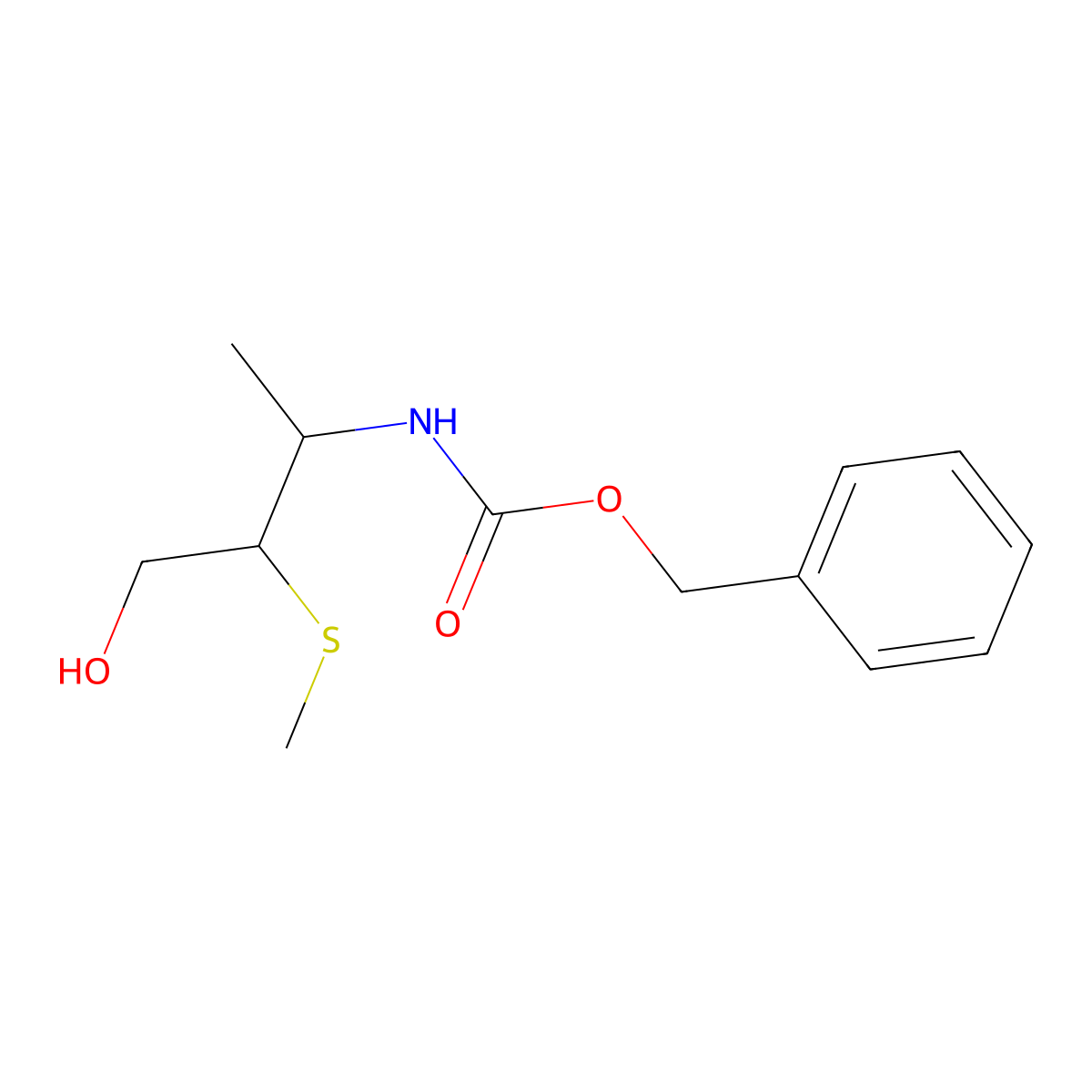 benzyl N-[4-hydroxy-3-(methylsulfanyl)butan-2-yl]carbamate molecular structure, CAS 1697614-29-1