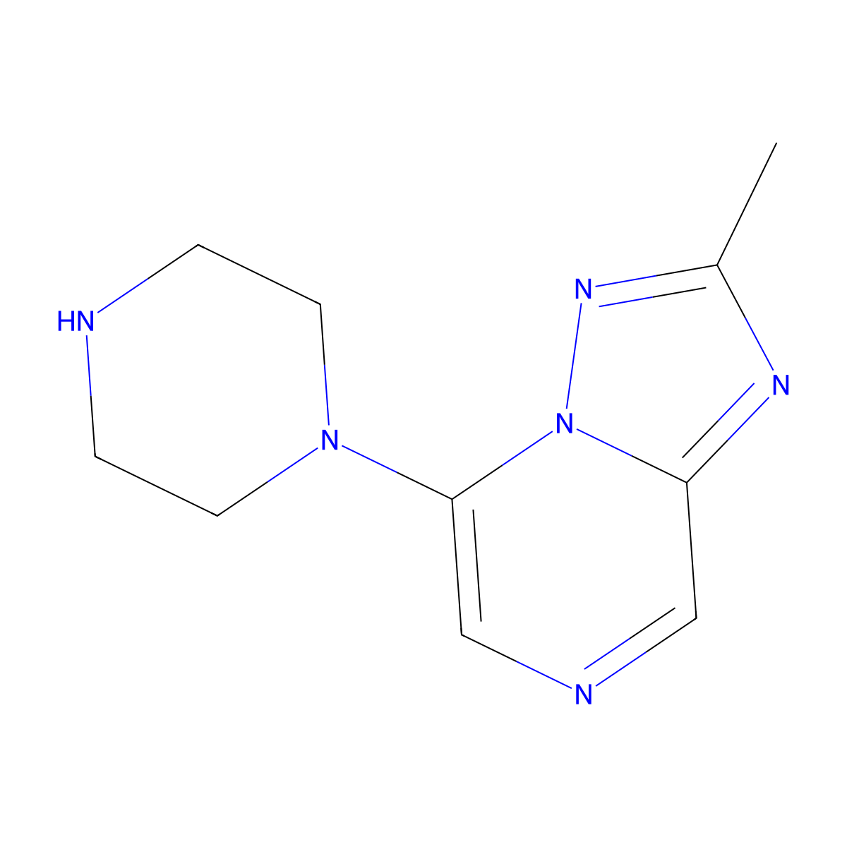 1-{2-Methyl-[1,2,4]triazolo[1,5-a]pyrazin-5-yl}piperazine molecular structure, CAS 1697650-55-7