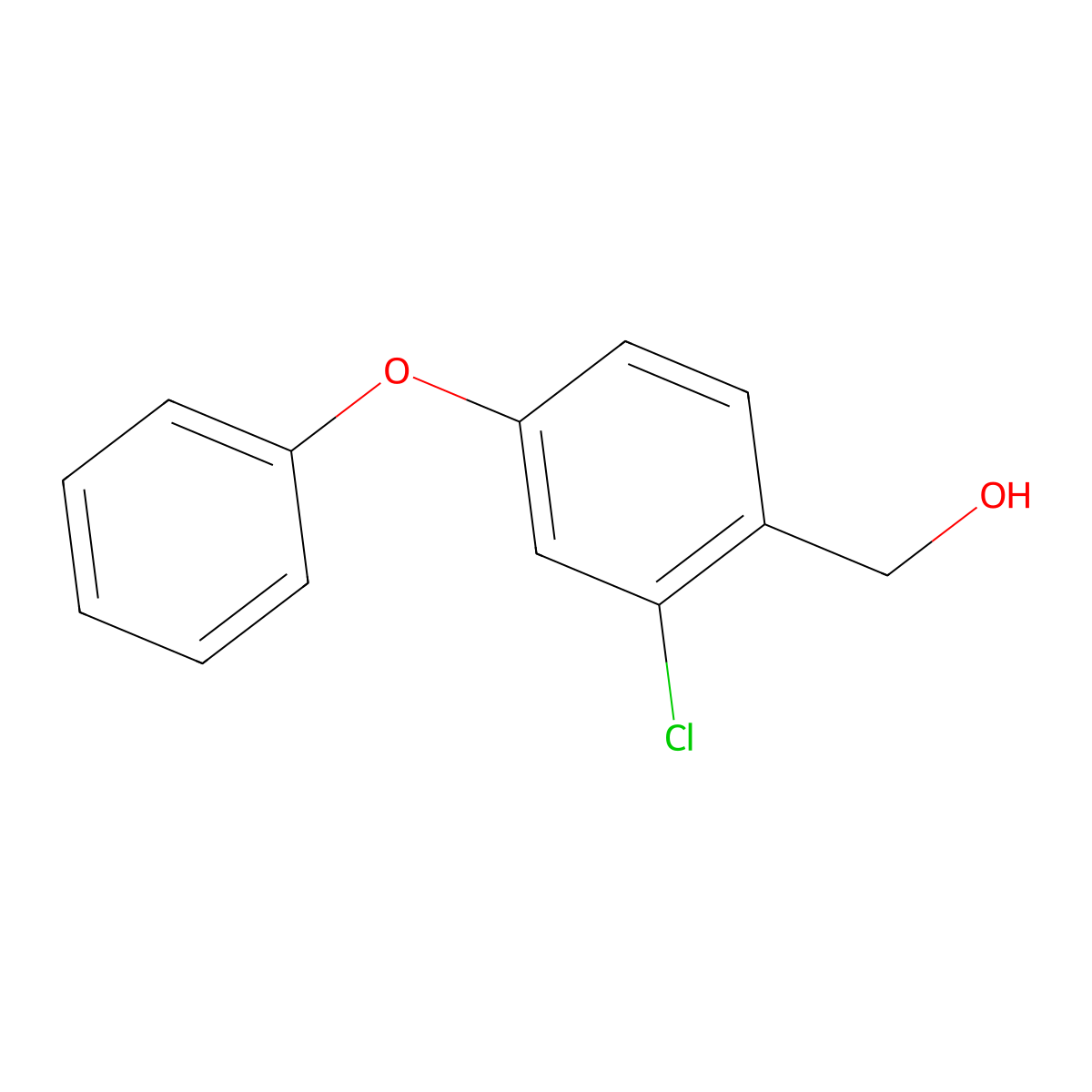 (2-Chloro-4-phenoxyphenyl)methanol molecular structure, CAS 1697678-89-9