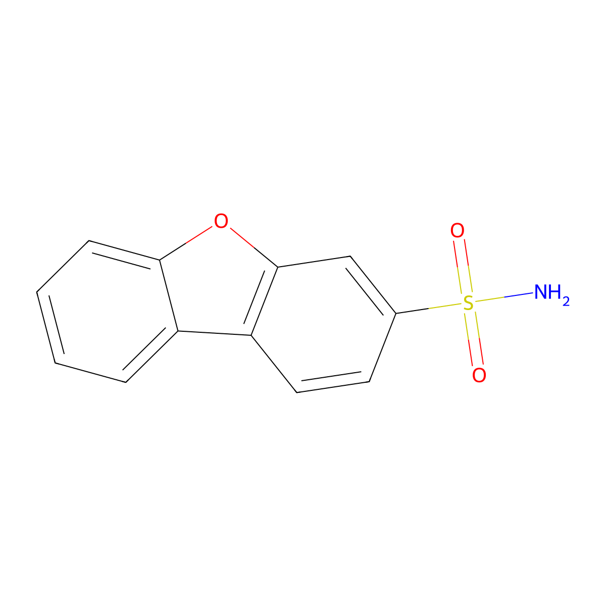 8-Oxatricyclo[7.4.0.0,2,7]trideca-1(9),2(7),3,5,10,12-hexaene-5-sulfonamide molecular structure, CAS 1697688-34-8
