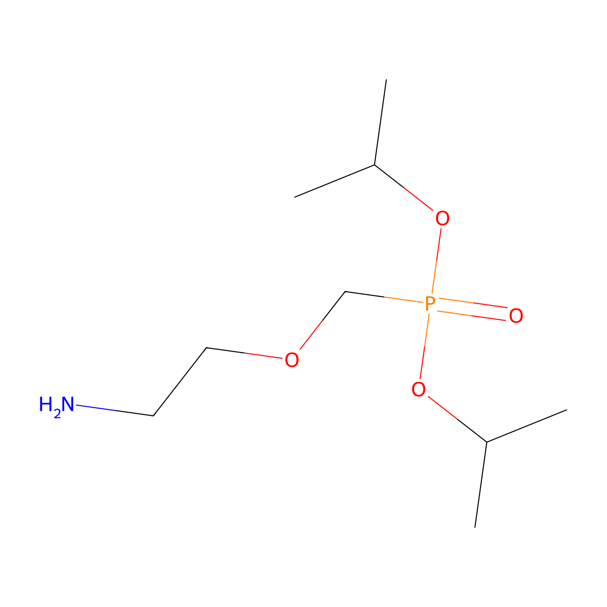 Bis(propan-2-yl) [(2-aminoethoxy)methyl]phosphonate molecular structure, CAS 169769-56-6