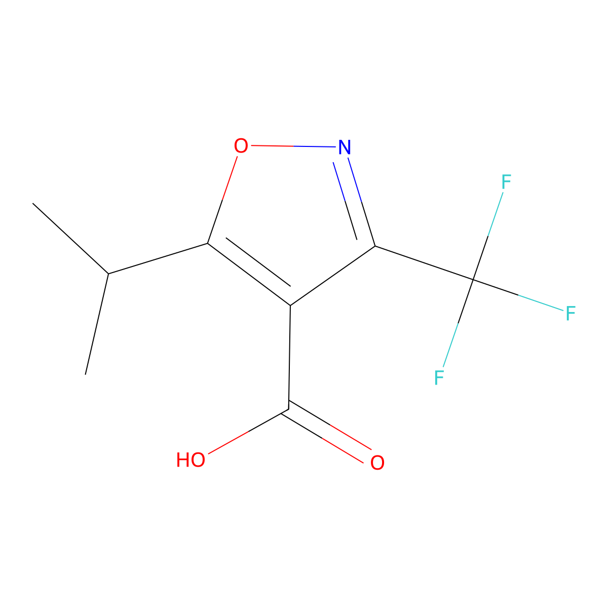 5-(Propan-2-yl)-3-(trifluoromethyl)-1,2-oxazole-4-carboxylic acid molecular structure, CAS 1697694-79-3