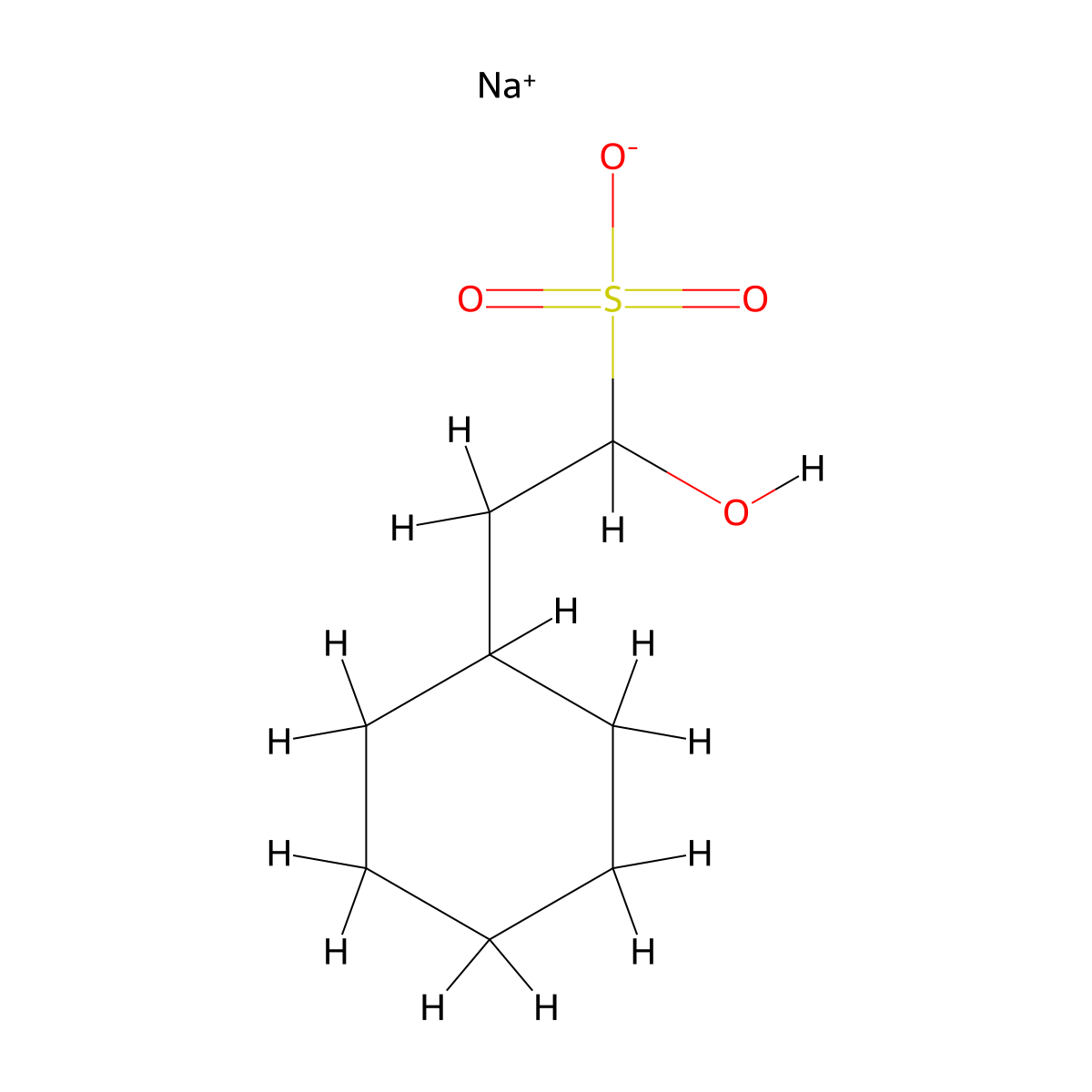 Sodium 2-cyclohexyl-1-hydroxyethanesulfonate molecular structure, CAS 1697697-05-4