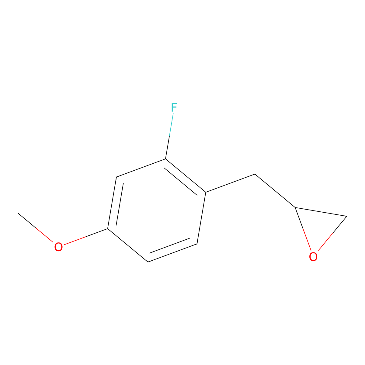 2-[(2-Fluoro-4-methoxyphenyl)methyl]oxirane molecular structure, CAS 1697702-08-1