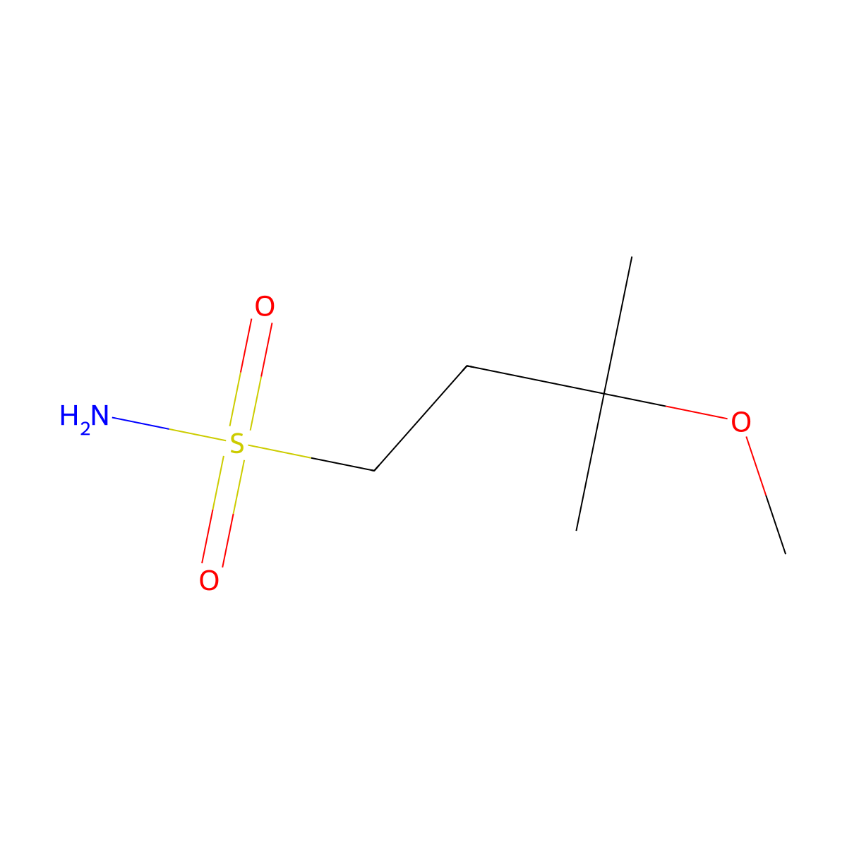 3-Methoxy-3-methylbutane-1-sulfonamide molecular structure, CAS 1697705-45-5