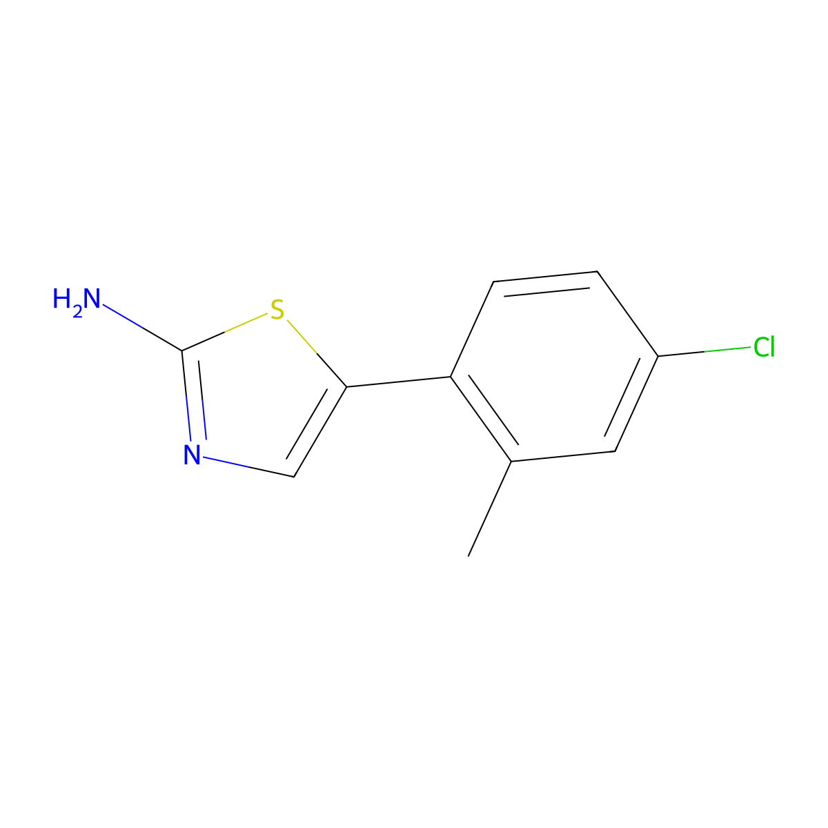 5-(4-Chloro-2-methylphenyl)thiazol-2-amine molecular structure, CAS 1697718-67-4