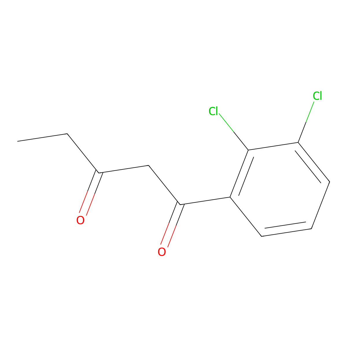 1-(2,3-Dichlorophenyl)pentane-1,3-dione molecular structure, CAS 1697749-32-8