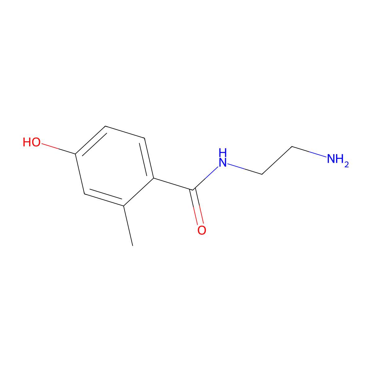 N-(2-aminoethyl)-4-hydroxy-2-methylbenzamide molecular structure, CAS 1697749-95-3