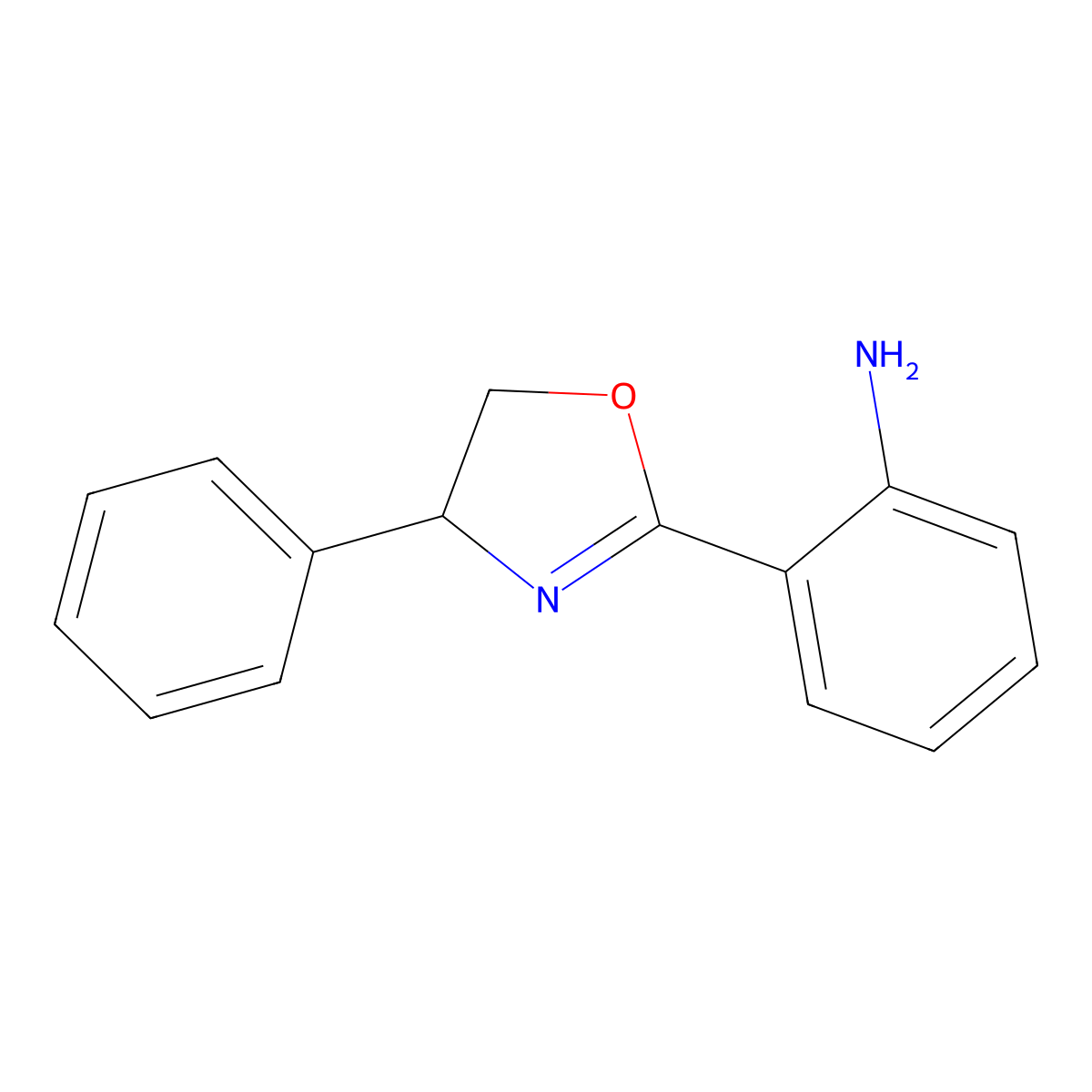 2-[(4R)-4,5-dihydro-4-phenyl-1,3-oxazolin-2-yl]benzenamine molecular structure, CAS 169776-89-0