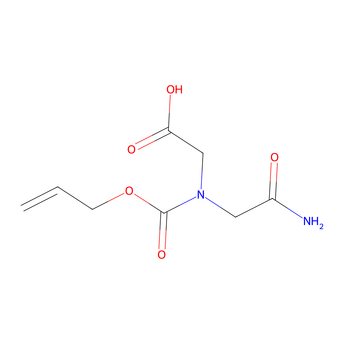 2-[(Carbamoylmethyl)[(prop-2-en-1-yloxy)carbonyl]amino]acetic acid molecular structure, CAS 1697766-19-0