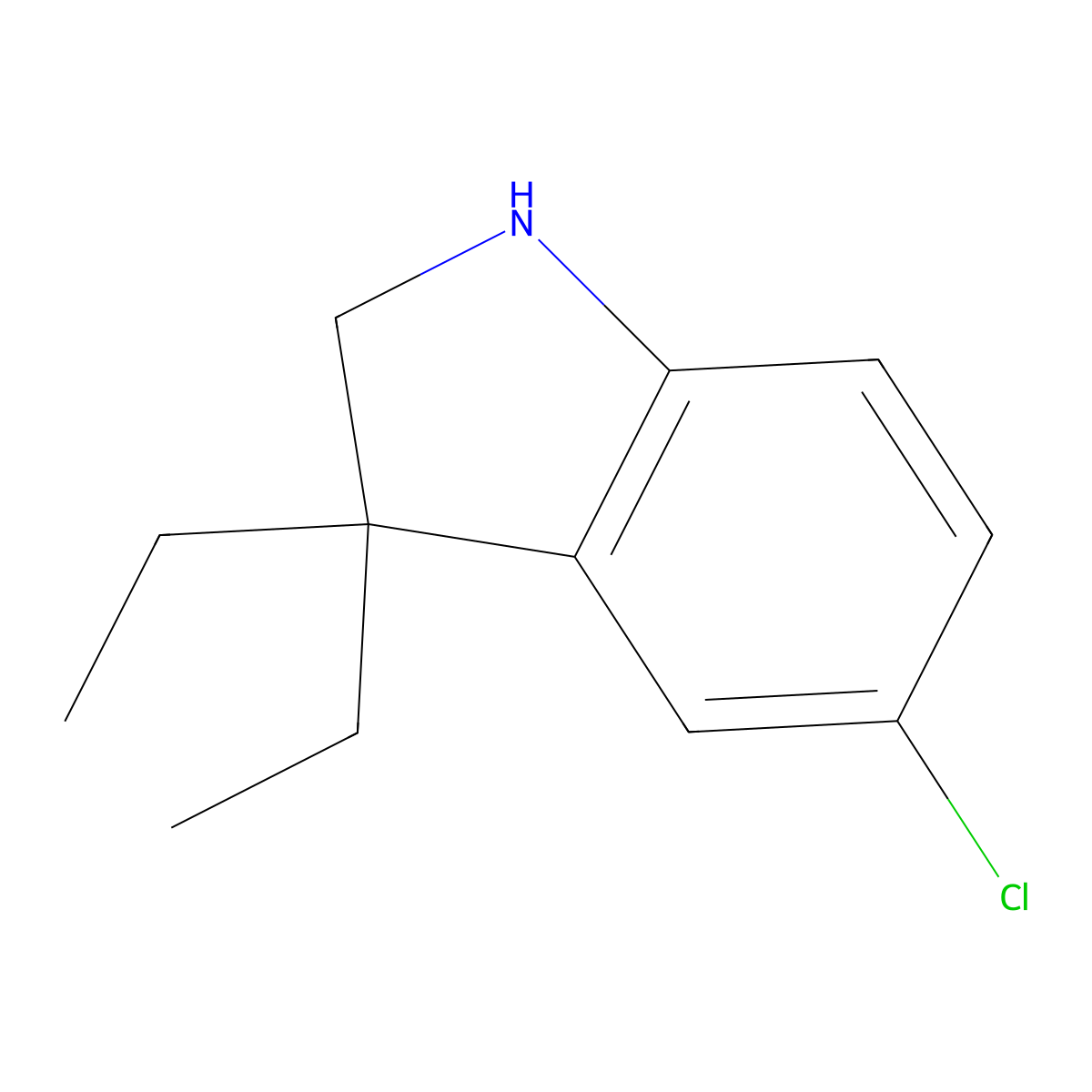 5-Chloro-3,3-diethylindoline molecular structure, CAS 1697795-91-7
