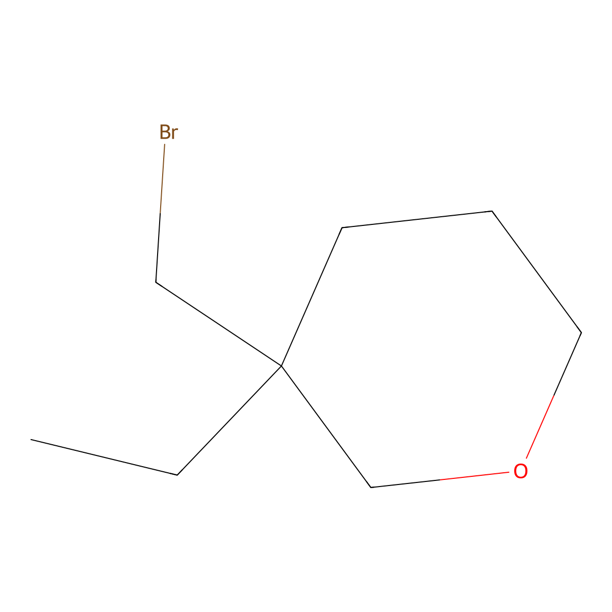 3-(Bromomethyl)-3-ethyloxane molecular structure, CAS 1697798-22-3