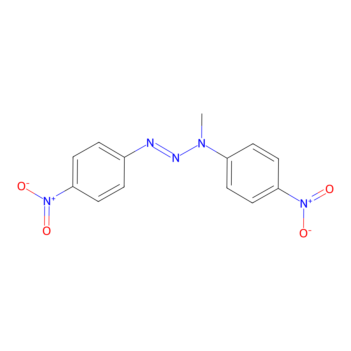 1-Triazene, 3-methyl-1,3-bis(4-nitrophenyl)- molecular structure, CAS 16978-82-8