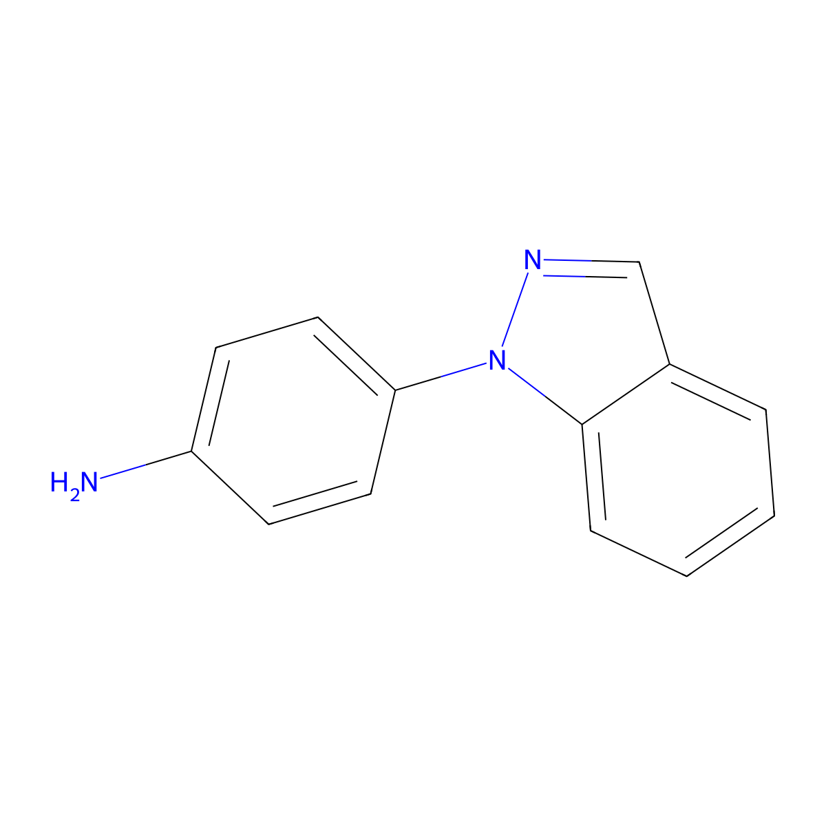 4-(1H-indazol-1-yl)aniline molecular structure, CAS 169781-26-4