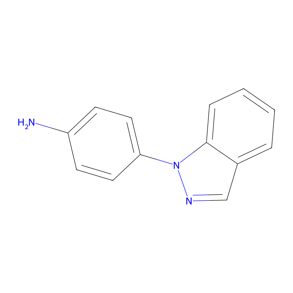 4-(1H-indazol-1-yl)aniline molecular structure, CAS 169781-26-4