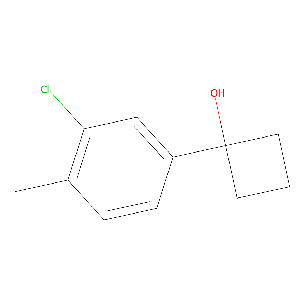 1-(3-Chloro-4-methylphenyl)cyclobutanol molecular structure, CAS 1697811-79-2