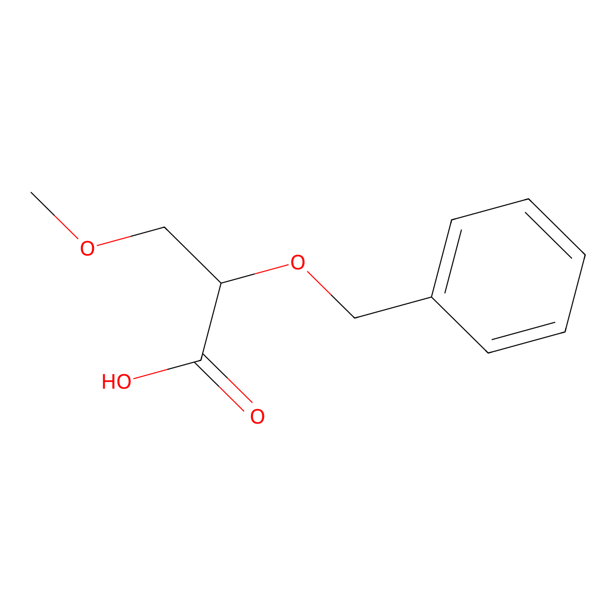 2-(Benzyloxy)-3-methoxypropanoic acid molecular structure, CAS 1697814-42-8