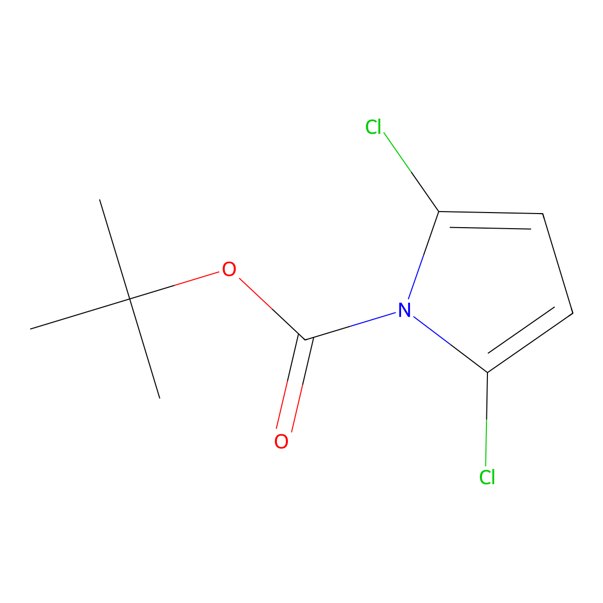 tert-Butyl 2,5-dichloropyrrole-1-carboxylate molecular structure, CAS 169782-36-9