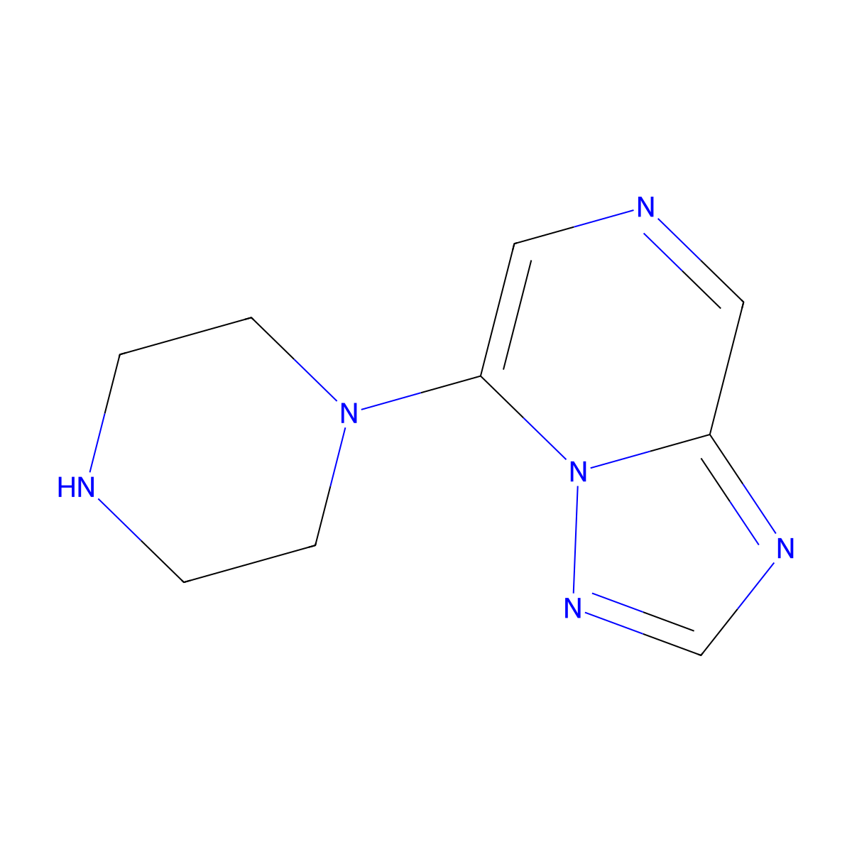 1-{[1,2,4]Triazolo[1,5-a]pyrazin-5-yl}piperazine molecular structure, CAS 1697830-67-3
