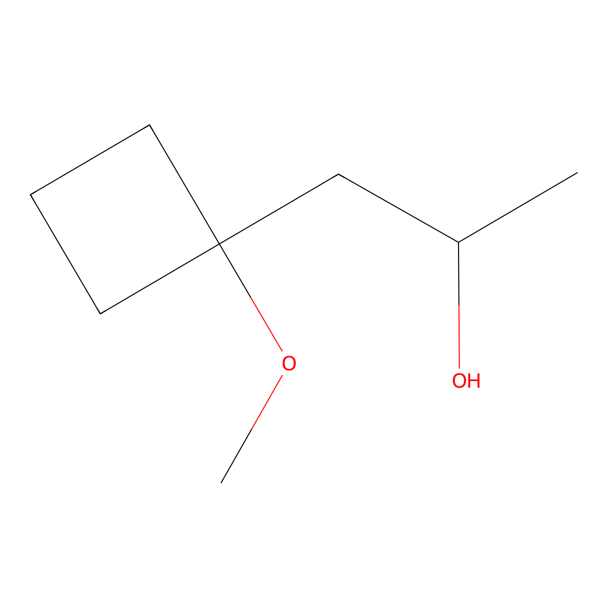 1-(1-Methoxycyclobutyl)propan-2-ol molecular structure, CAS 1697854-33-3