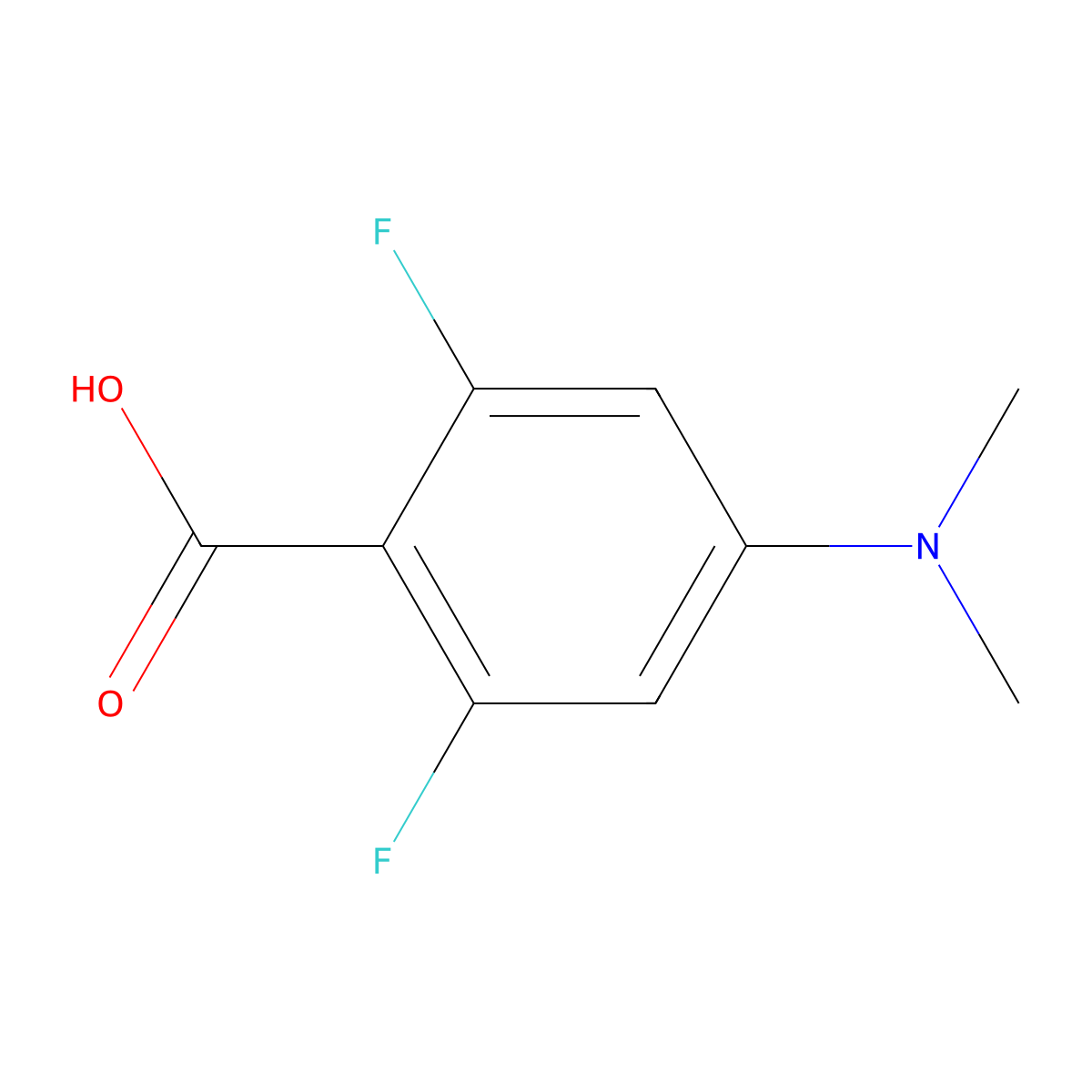 4-(Dimethylamino)-2,6-difluorobenzoic acid molecular structure, CAS 1697868-79-3