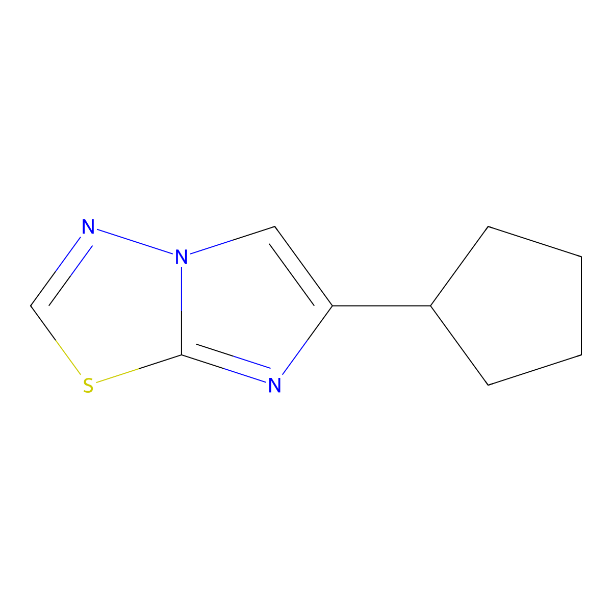 6-Cyclopentylimidazo[2,1-b][1,3,4]thiadiazole molecular structure, CAS 1697870-38-4