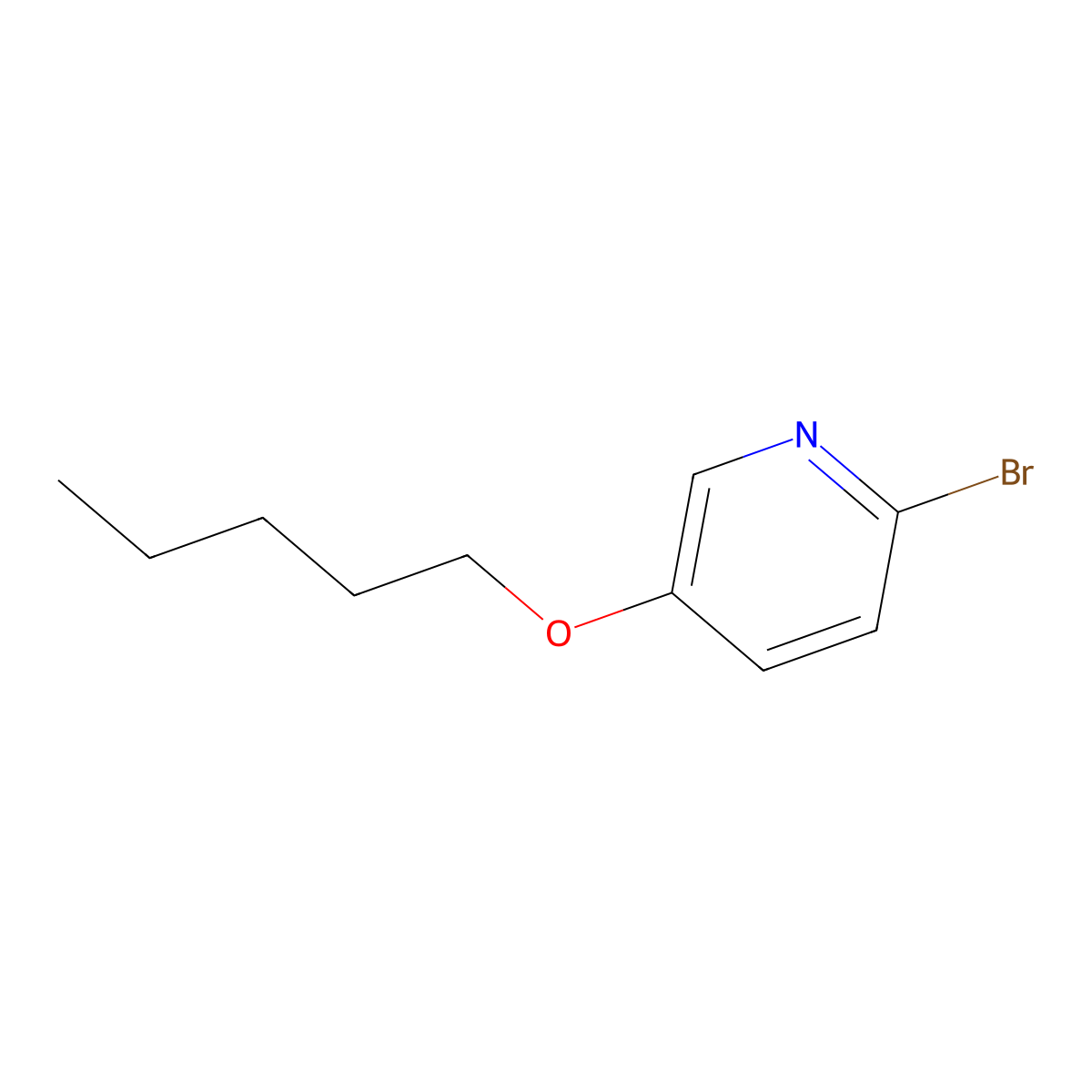 2-Bromo-5-(pentyloxy)pyridine molecular structure, CAS 1697878-14-0