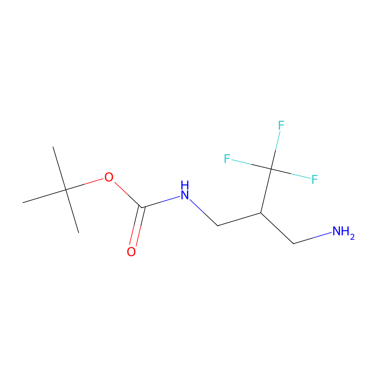 tert-butyl N-[3-amino-2-(trifluoromethyl)propyl]carbamate molecular structure, CAS 1697880-07-1