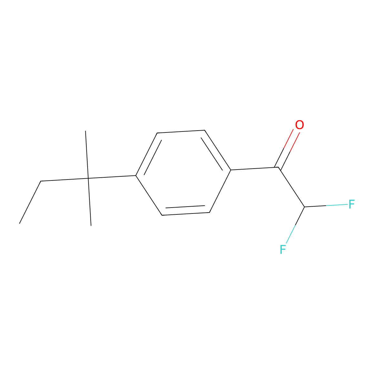 2,2-Difluoro-1-(4-(tert-pentyl)phenyl)ethanone molecular structure, CAS 1697892-11-7