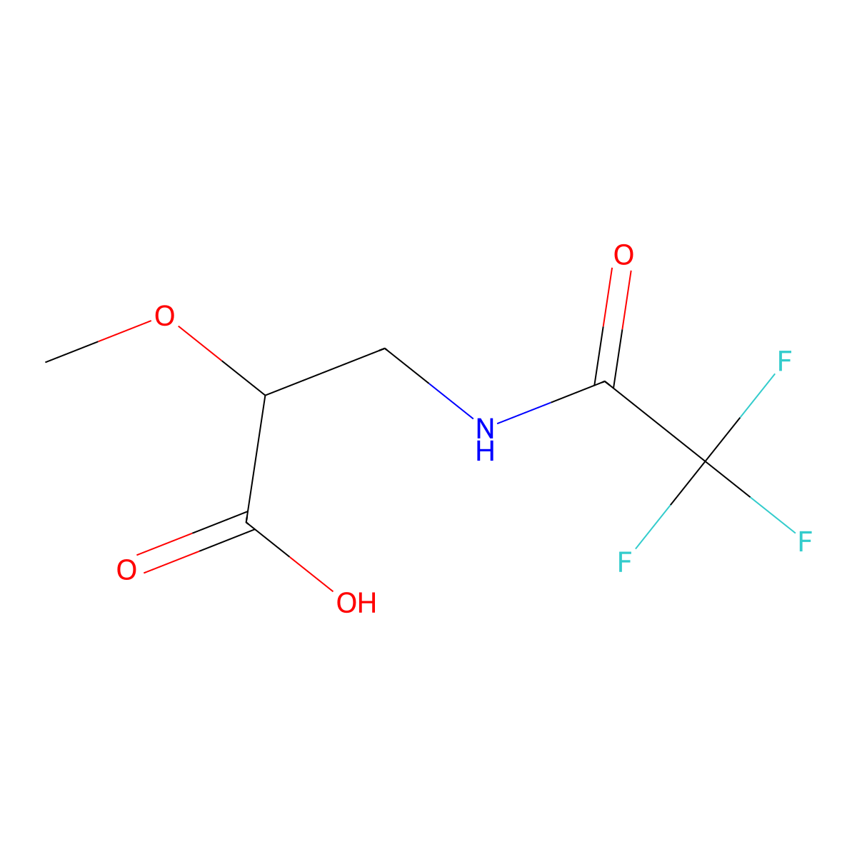 2-Methoxy-3-(trifluoroacetamido)propanoic acid molecular structure, CAS 1697919-74-6