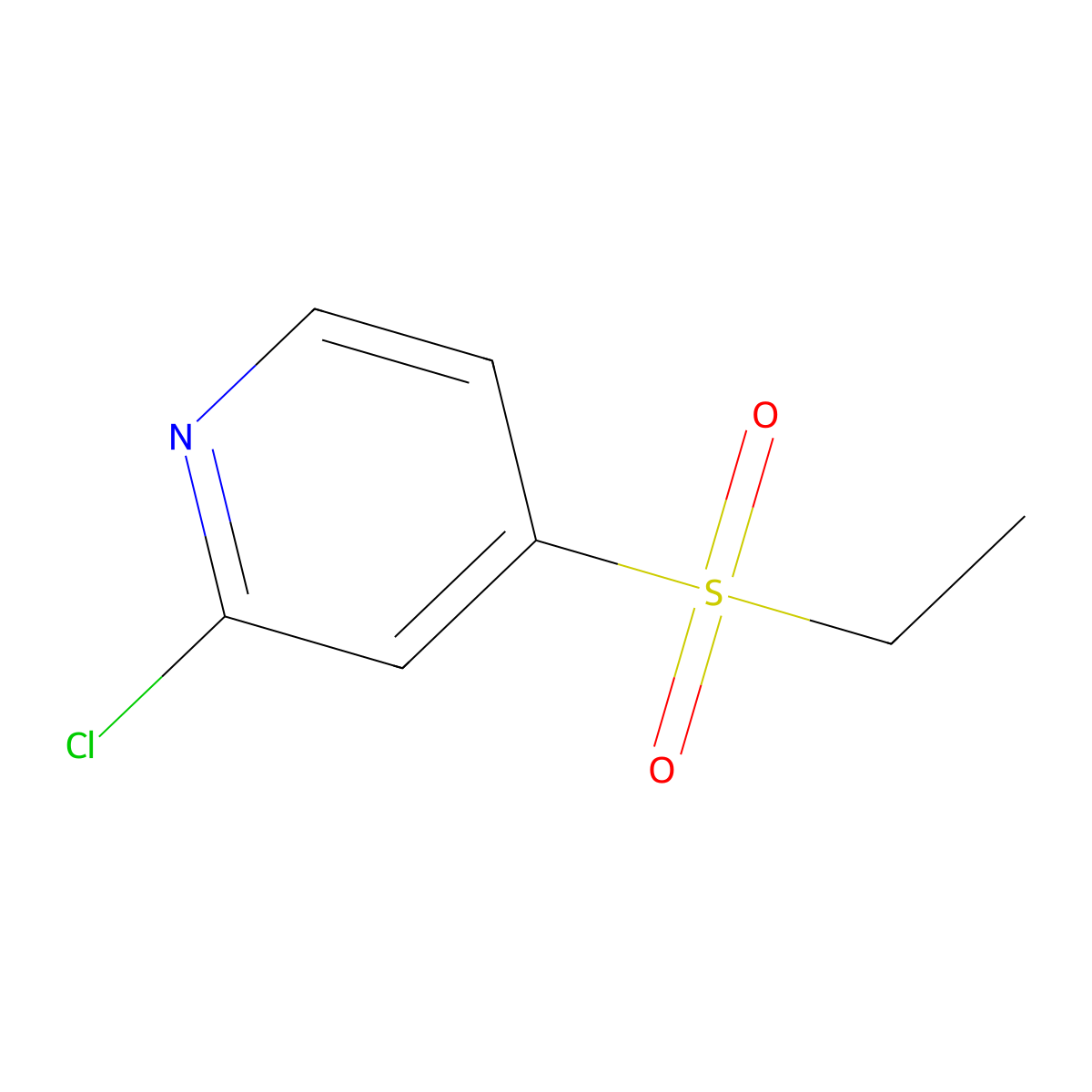 2-Chloro-4-(ethanesulfonyl)pyridine molecular structure, CAS 1697938-44-5