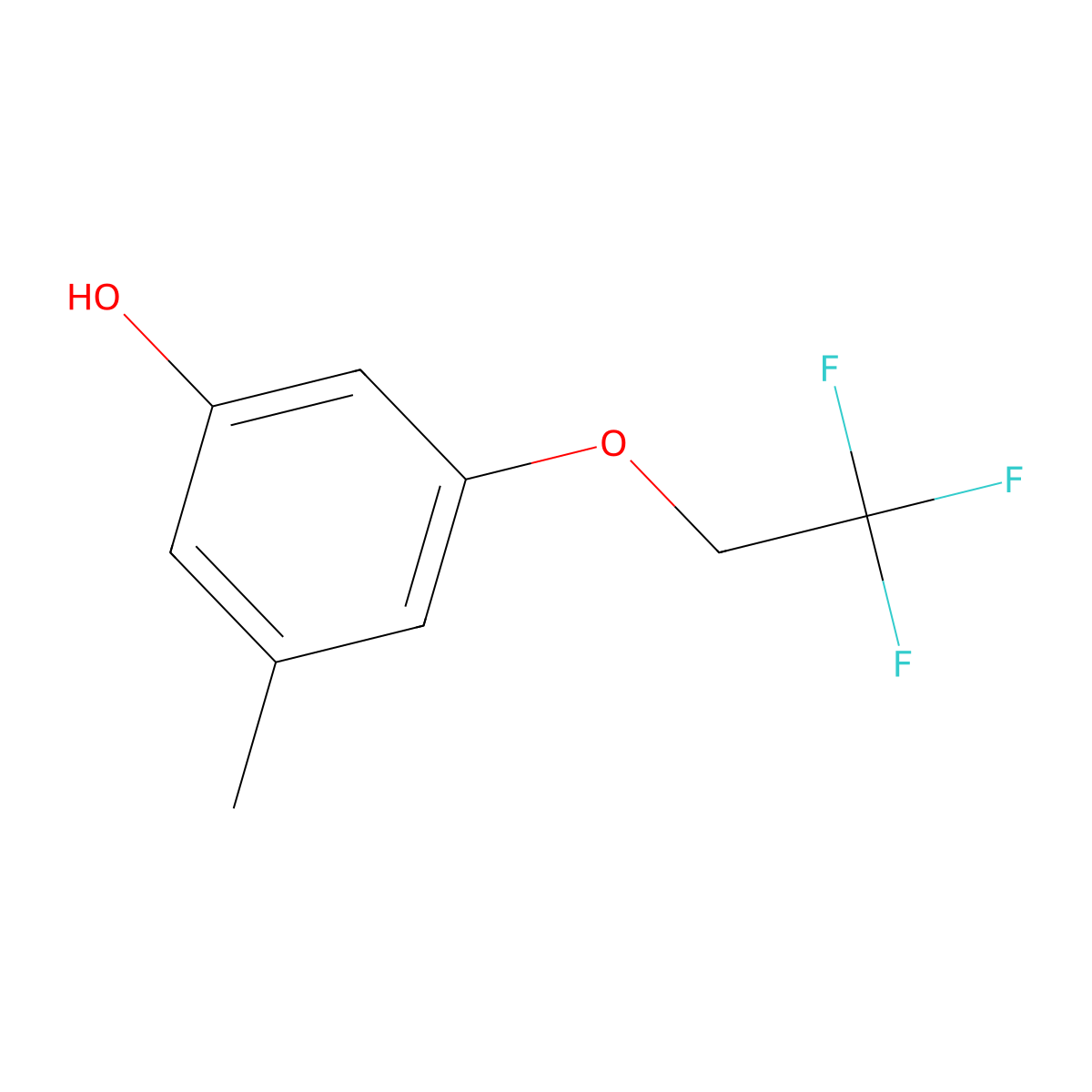 3-Methyl-5-(2,2,2-trifluoroethoxy)phenol molecular structure, CAS 1697951-03-3