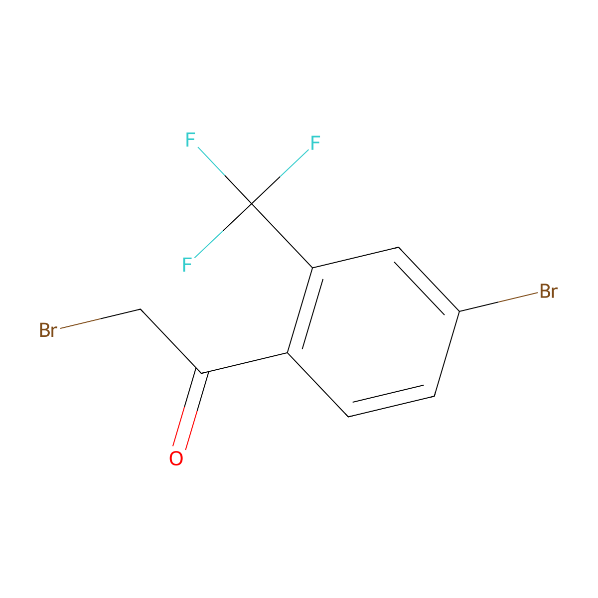 4-Bromo-2-(trifluoromethyl)phenacyl bromide molecular structure, CAS 1697955-36-4