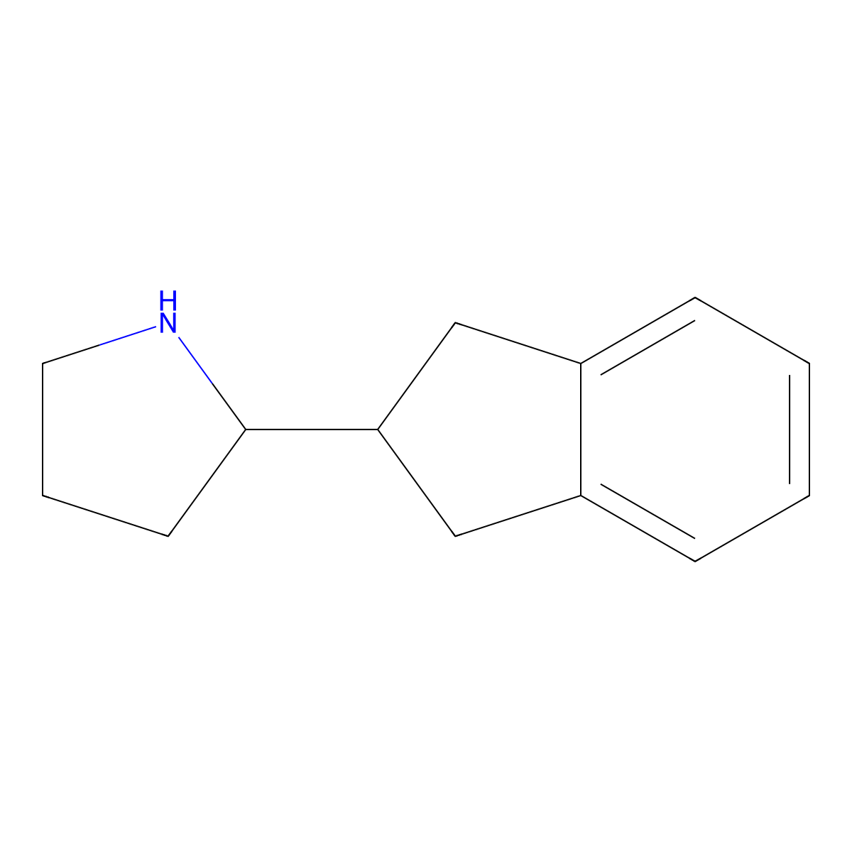 2-(2,3-dihydro-1H-inden-2-yl)pyrrolidine molecular structure, CAS 1697968-14-1