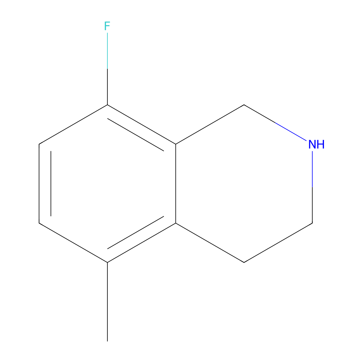 8-Fluoro-5-methyl-1,2,3,4-tetrahydroisoquinoline molecular structure, CAS 1697990-58-1