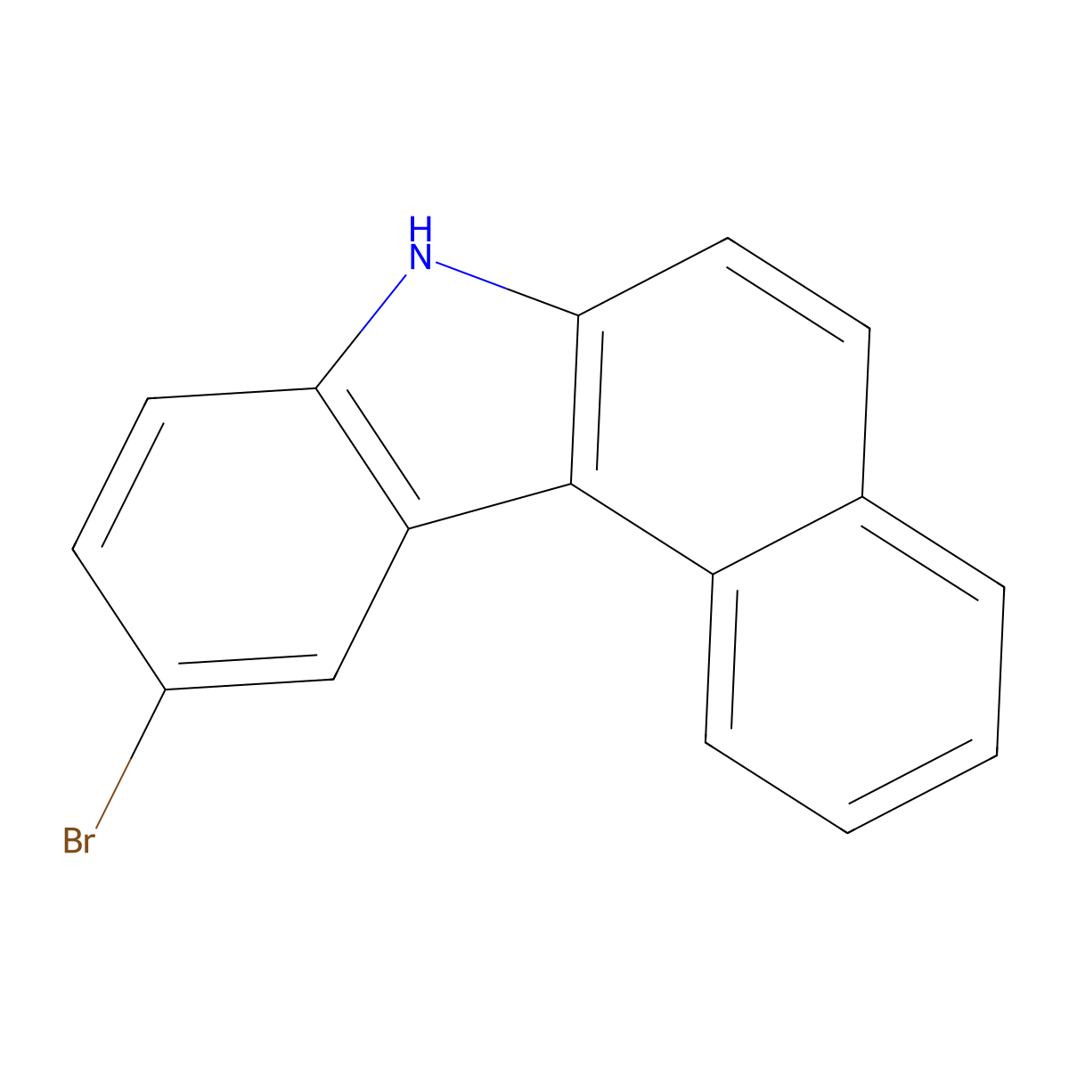 10-Bromo-7H-benzo[c]carbazole molecular structure, CAS 1698-16-4